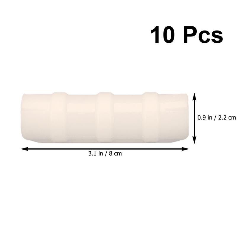 10 Pcs ABS Snap Clamp Standard Grip Snap-In Buckle Garden Greenhouse Accessories (Suit For 21-23mm Pipe, White)