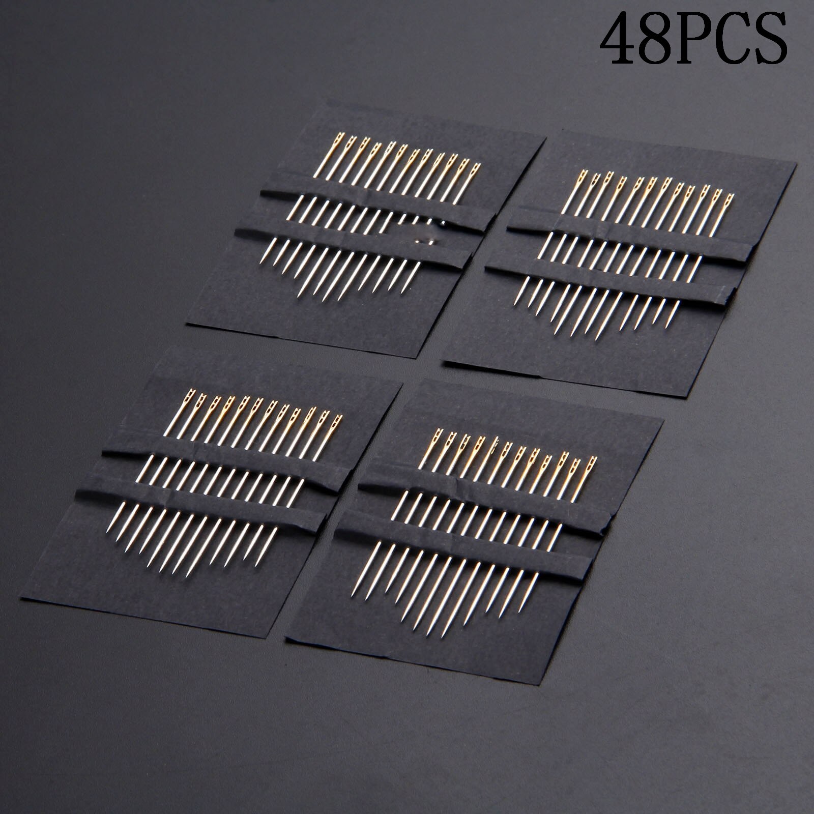 48pcs Assorted Hand Sewing Needles Safely Self Threading Thread Sewing Needles Household Cross Stitch Needles Embroidery Tool