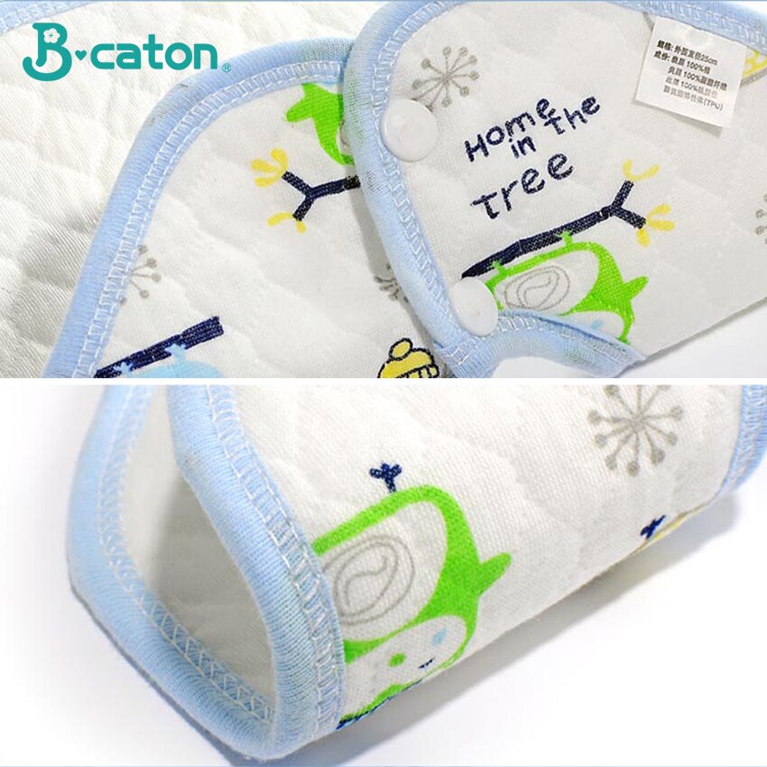 Baby Bibs Cotton Burp Cloths 360 Degree Rotatable Baby Waterproof Bibs Feeding Cartoon Blue Pink Yellow 25x25cm