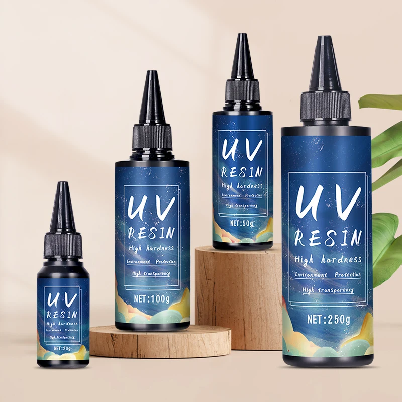 Pegamento de resina UV para joyería DIY, resina epoxi y lámpara UV Alta transparencia Secado rápido Alta dureza, 20 g, 50 g, 100 g, 250 g, 1000 g