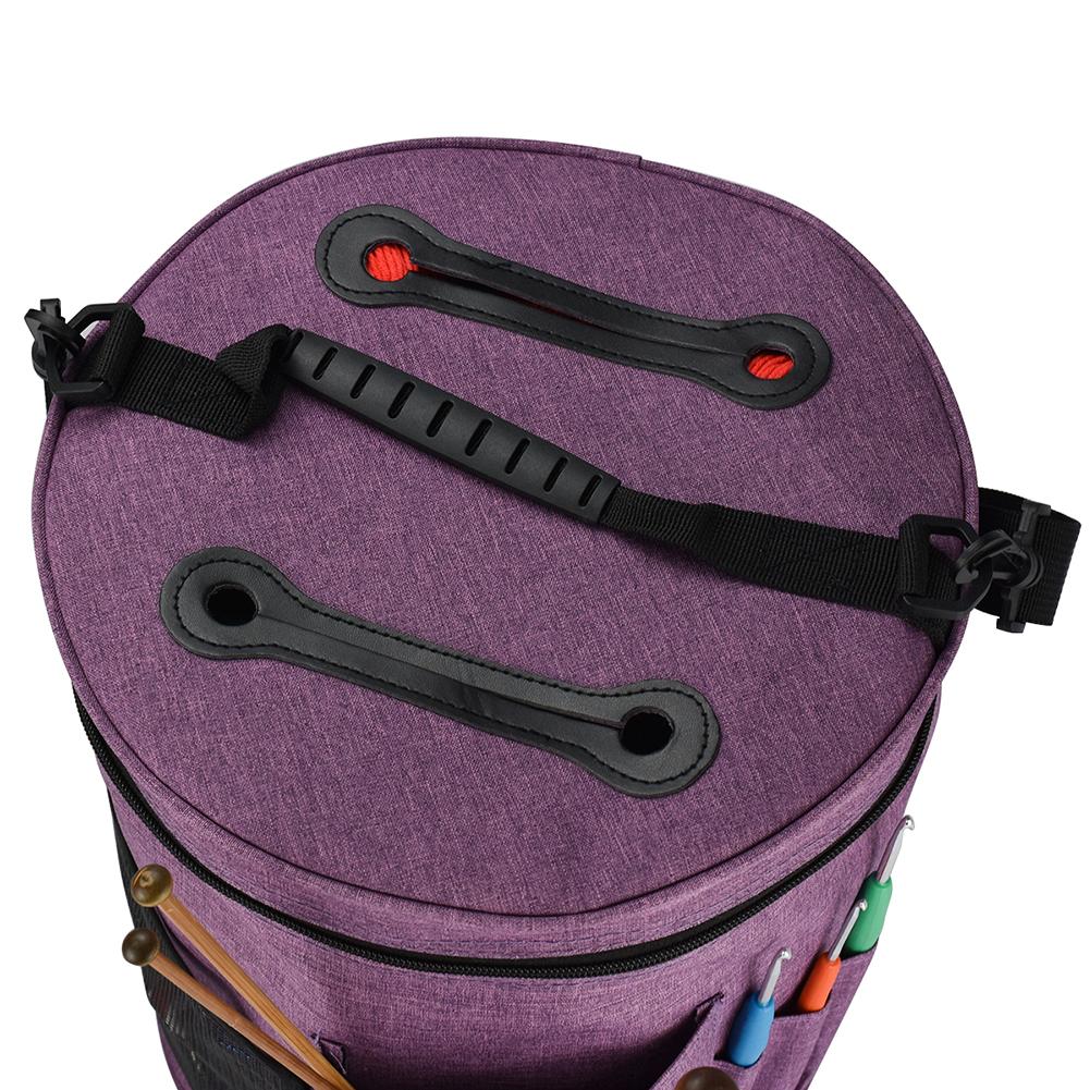 Knitting Bag Portable Yarn Storage Bag Tote for Wool Crochet Hooks Knitting Needles Sewing Supplies Set DIY Household Organizer