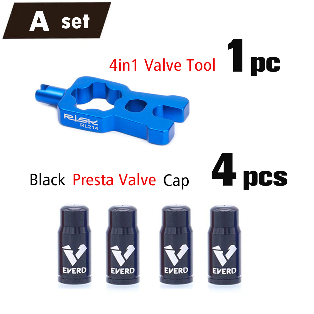 4 IN 1 Ventiel Remover Tool en Aluminium Fiets Presta Ventieldop Schrader Kleppendeksel Stofdicht voor MTB Racefiets: WHITE