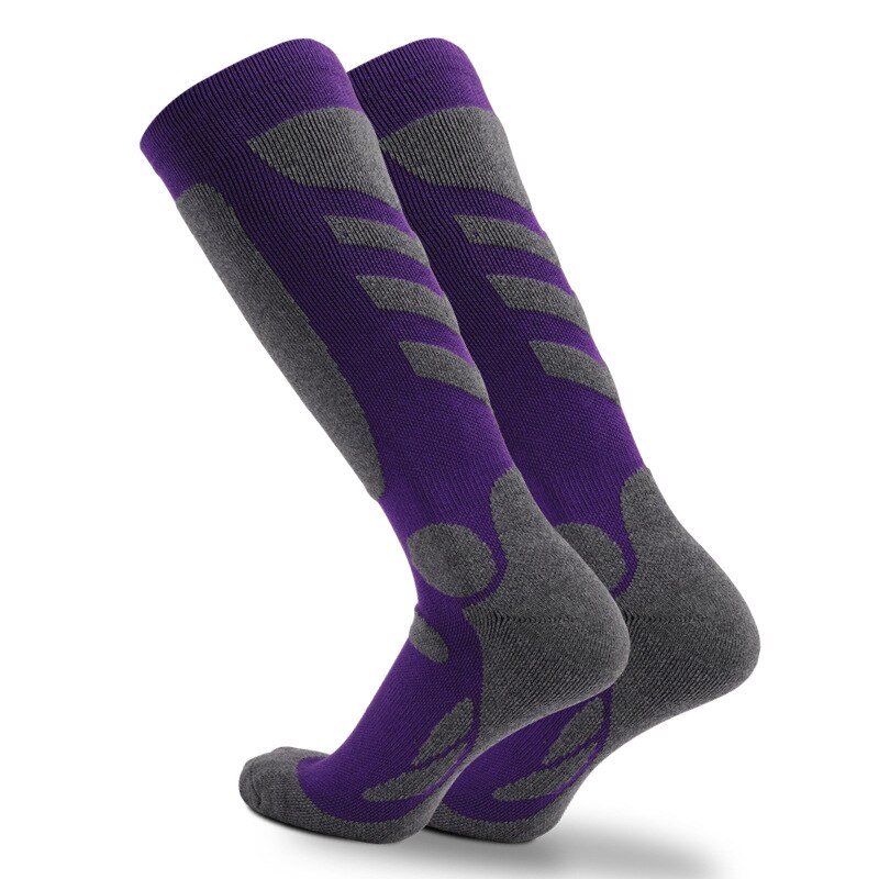 Chaussettes D'hiver Chaudes Unisexes - Ski, Randonnée, 43-46, Motif Patchwork