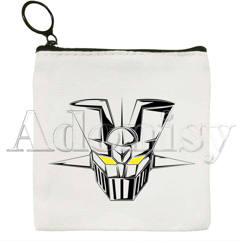 Mazinger Z Canvas Coin Purse Coin Purse Collection Canvas Bag Small Wallet Zipper Key Bag Hand: J