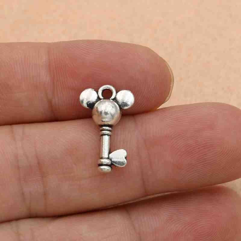 Blandet tibetansk sølv hjertenøglelås kærlighed fred charms vedhæng smykker fremstilling gør-det-selv charme håndværk smykker tilbehør håndlavet: S5