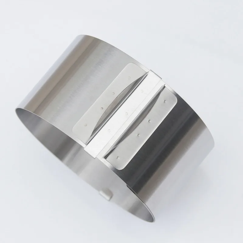430 Stainless Steel 6-30cm Telescopic Mousse Ring Rustproof With Scale 6-15cm Heightened Baking Cake Ring For Families Baking