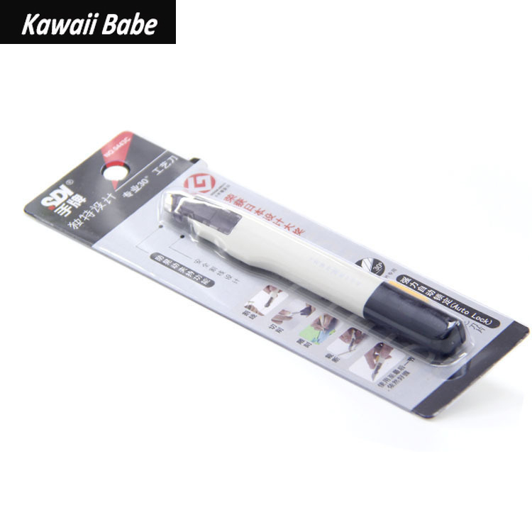 2PCS Utility Knife Self-Locking Metal Blades 9mm Paper Cutter Stationery TOOL KNIFE Safety wallpaper knife School Office