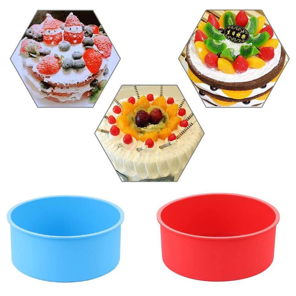 One by one round silicone cake baking mold baking utensils tray baking M8Y9