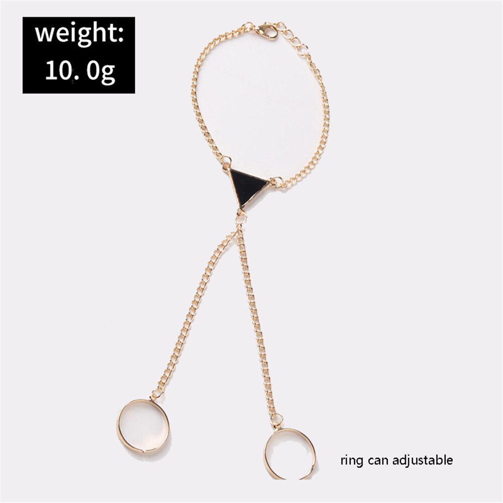 Silber Farbe Kette Punk Geometrische Handgelenk Armbinde Für Männer Ring Charme einstellen Paar Emo Schmuck Pulsera Mujer 2022 neue: C
