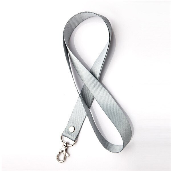 Badge Holder Lanyard 46CM Candy Color Lanyard for Name Tag ID Card Exhibition Card Holder Badge Holder Office and School Supplie: gray