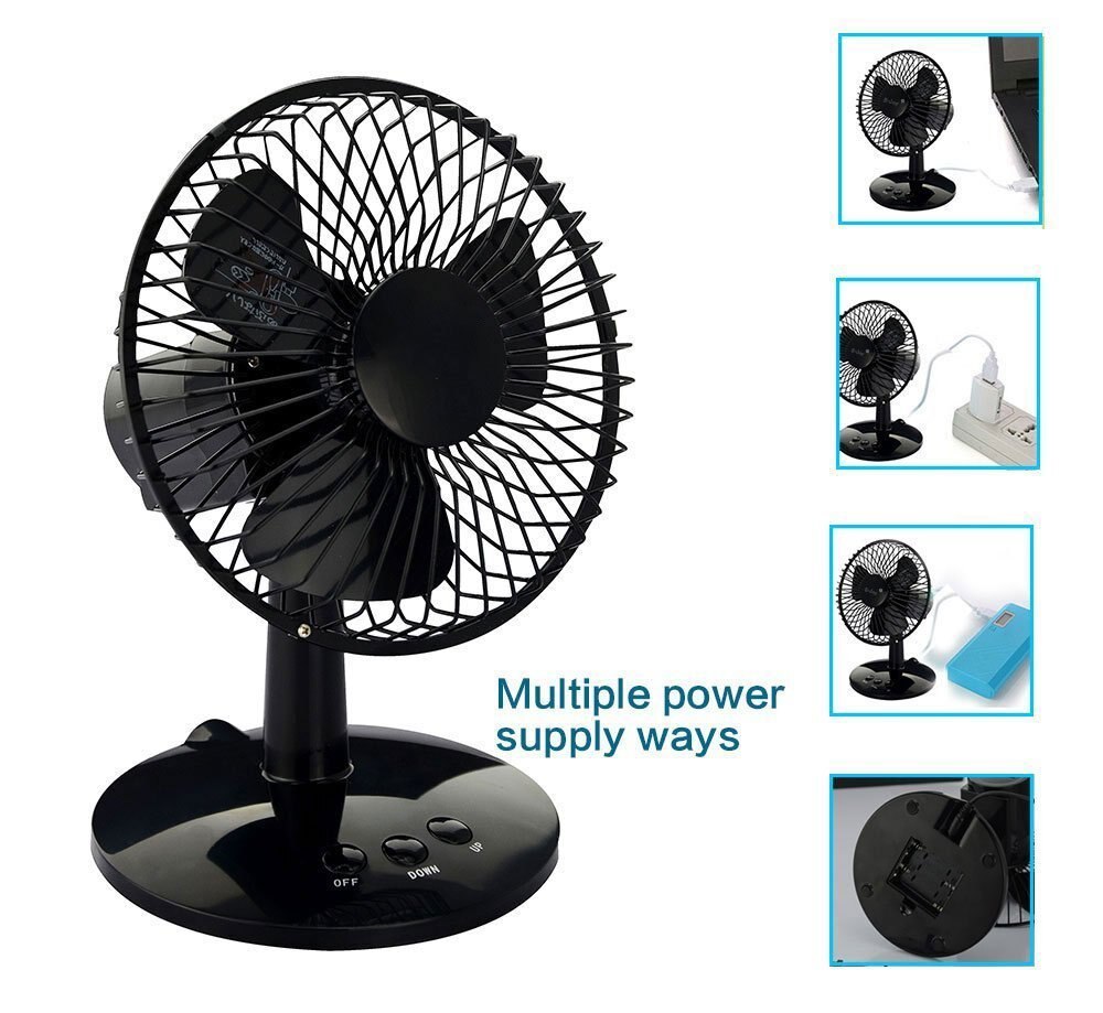 Draaibare Metalen Oscillerende Tafel Fan Persoonlijke Bureau Ventilator 2 Kleuren Computer Laptop Super Mute Cooler Air Cooling USB Fan