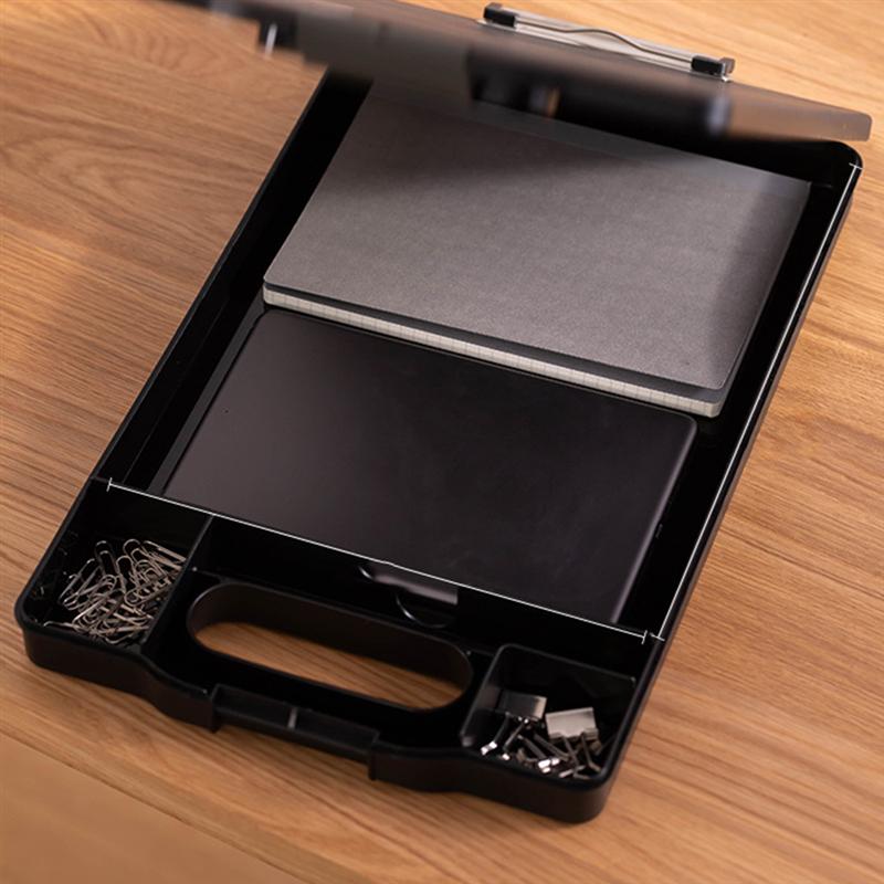 Portable Clipboard Storage Box Multifunction File Folder Openable Paper Storage Organizer Case Clip Board Writing Pad File Box
