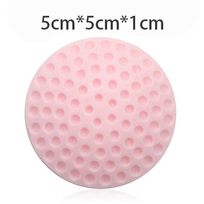 3Pcs Door Stopper Silicon Soft Door Cushion Protection Pad Rubber Silicone Stopper Door Mute Stickers Hardware Bumper Wall Mat: 5 cm Pink