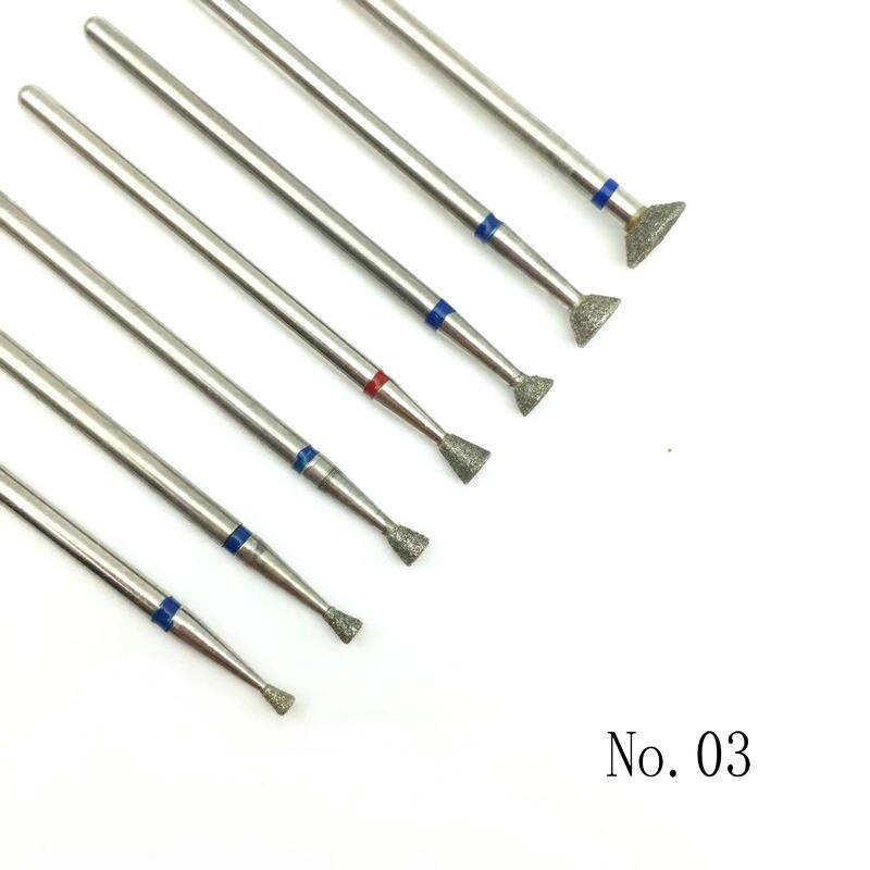 6 Stuks Nagel Boor Set Voor Elektrische Frezen Pedicure Manicure Machine Nail File Slijpen Hoofd Nail Tool Accessoires: 7Pcs Set 3