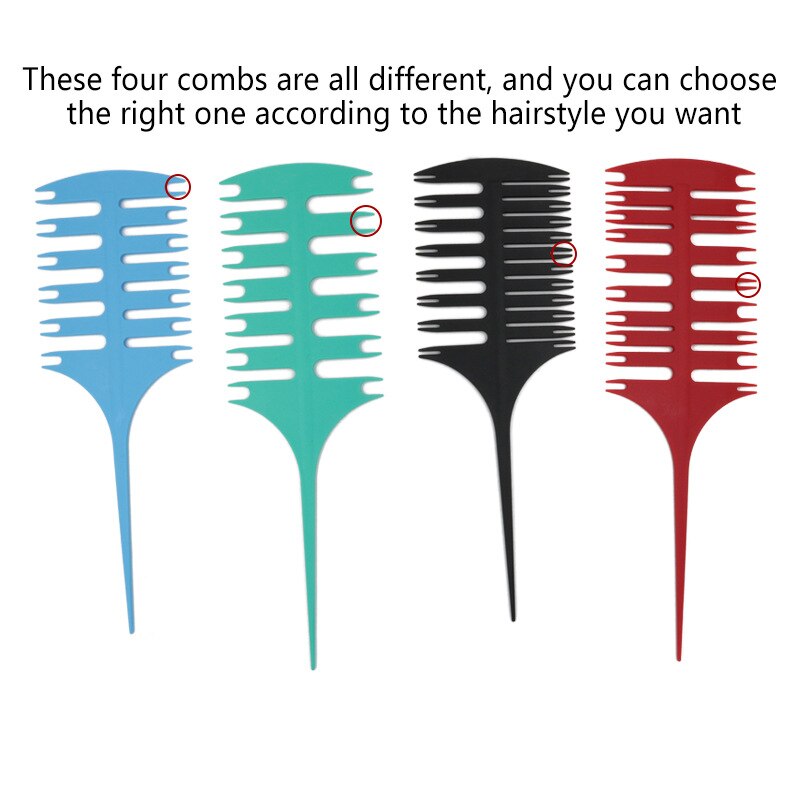 Hair Brush Comb Plastic fish bone comb Two sided multifunction highlight weaving comb hair tools Perm Comb hair