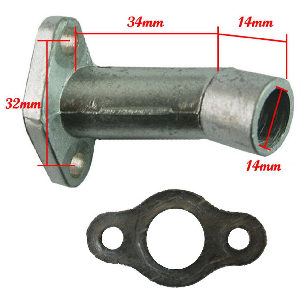 Gasket Kit&Intake Manifold Carburetor For 49cc 66cc 80cc 2 Stroke Motorized Bike