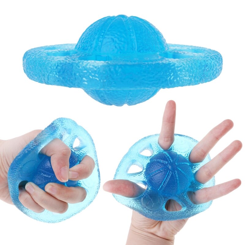 8 Hole Hand Grip Strengthener TPE Soft Elastic Finger Grip Exerciser Physical Therapy Finger Exerciser