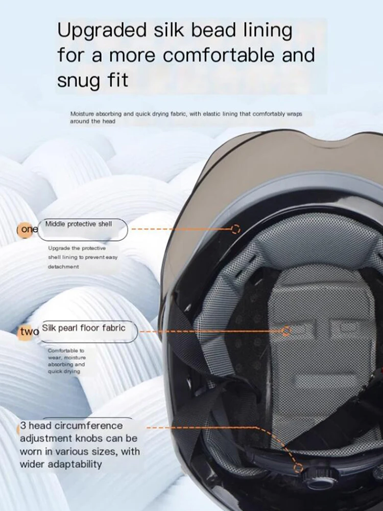 Men Motorcycle Helmet Woman Electric Motor Car Scooter Bike Open Face Half Helmet Anti Safety Hat Bicycle Cap With Goggles