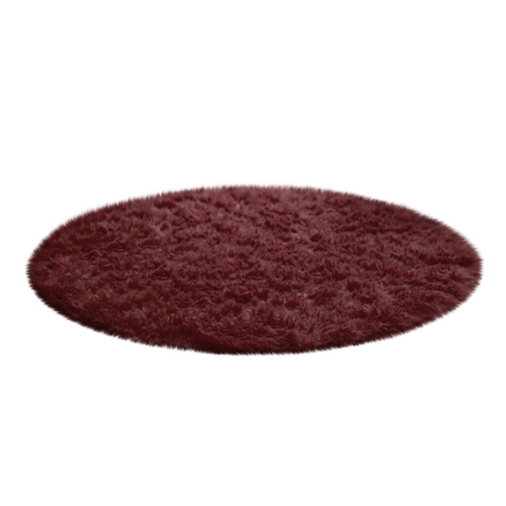 Computer Chair Upholstery Area Rug mats Fluffy Round Alfombra for Living Room Faux Fur Carpet Kids Bedroom Plush Shaggy: D