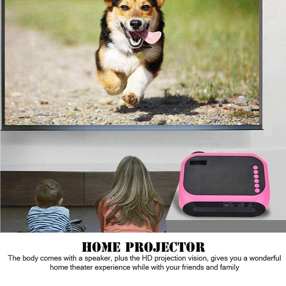 HD 1080P TFT LCD Panel Portable Mini Projector Home AV Video USB HDMI TF Projector Lightweight Cinema Theater Movie J1R3