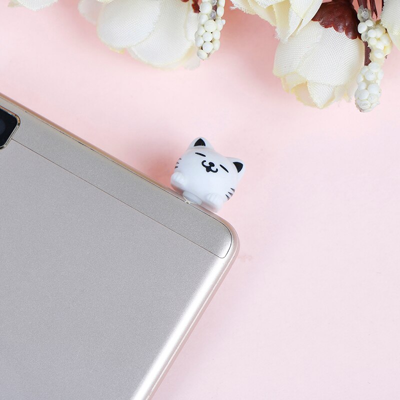 Cute Cat Anti Dust Plug 3.5mm Mobile Phone Earphone Jack Dust Plug Phone Accessories For Smart Phone 3 Colors