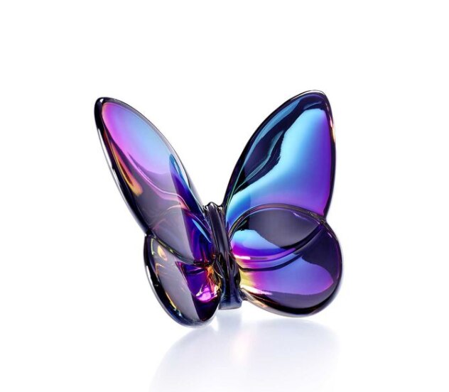 Colored Glaze Crystal Butterfly Ornaments Home Decoration Crafts Party: Colorful