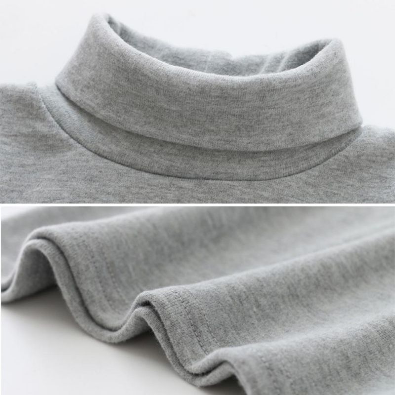Winter Baby Jongens Meisjes Lange Mouwen Coltrui T-shirt Dieptepunt Shirt Katoen kinderen Lange Mouw T-shirt