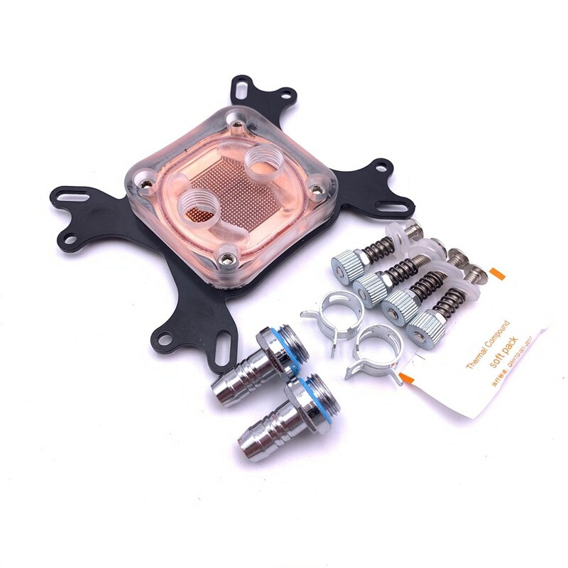 Computer CPU Water Cooler 50mm Transparent Cover Cooling Block for AMD PC Water Cooling