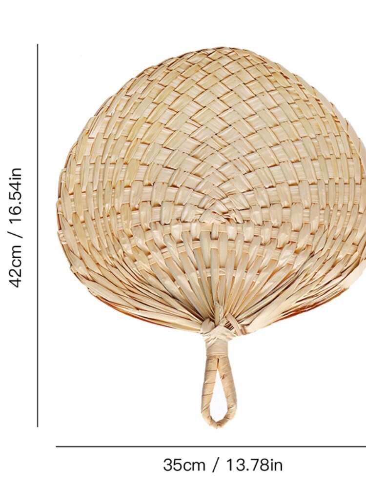 Chinese Style Handmade Fan Retro Natural Bamboo Braided Fan Summer Cooling Hand Fan Art Crafts Woven Fan Home Decorations