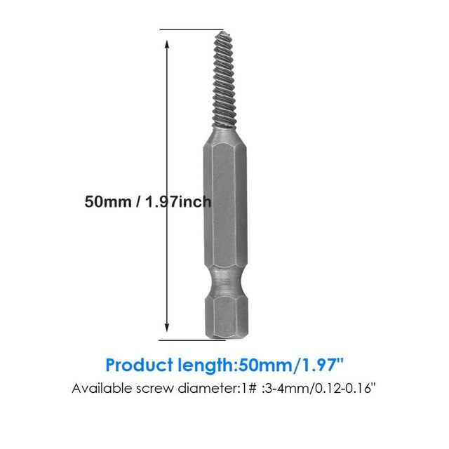 Hex Shank Screw Extractor Drill Bits Guide Broken Damaged Bolt Stud Remover: 1