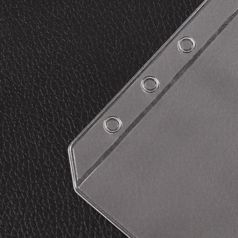 12PCS PVC A5A6 Transparent Separated Storage Folder Bag With Cover Planner Pockets Cards Holder Organizer Filing Binder Document