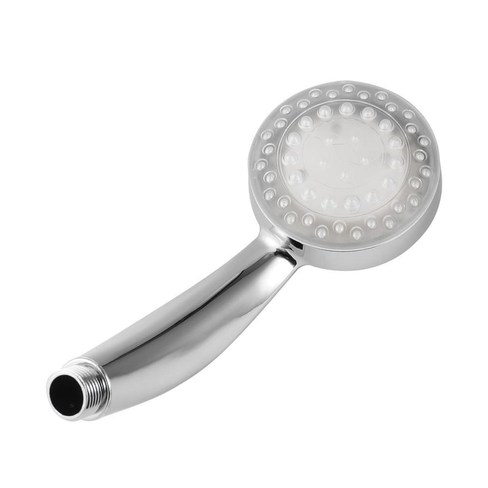 Pommeau de douche à 5 lumières, 7 couleurs, romantique, magique, pluie, simple, rond, pour bain d'eau, salle de bains