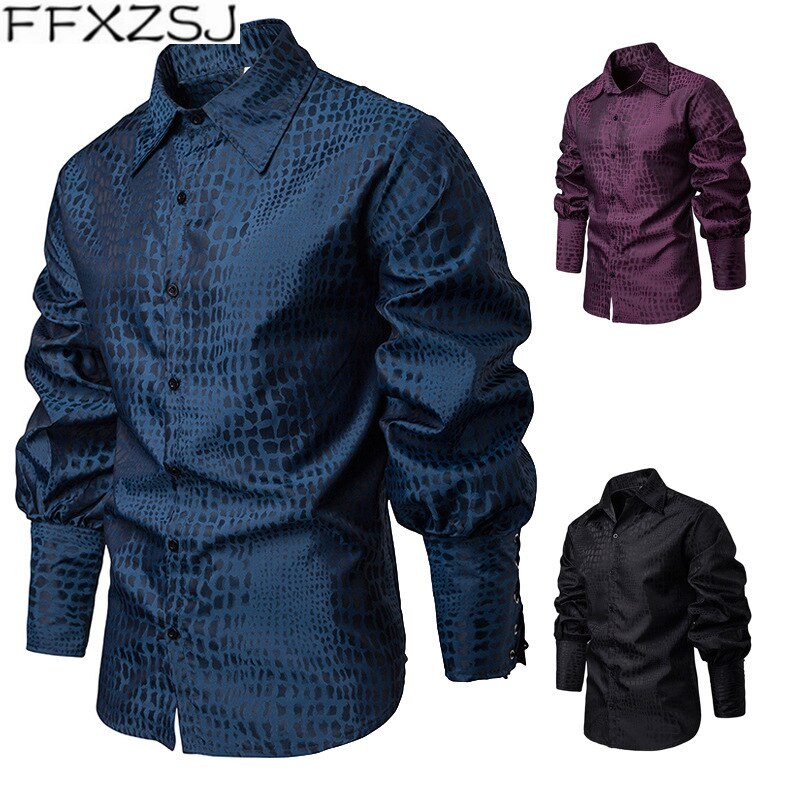 Men Medieval Renaissance Shirt Cosplay Costume Top Tunic Tudor Lacing Up Bandage Long Sleeve Dress Shirt Men Chemise Homme XXL