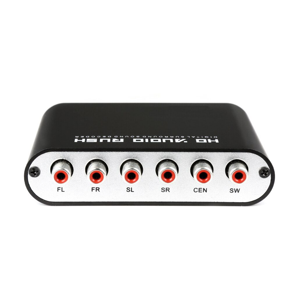Decodificador de Audio Dolby Digital 5,1 Dts/Ac-3, convertidor óptico a RCA de 5,1 canales, adaptador de Audio de sonido, convertidor y amplificador EU