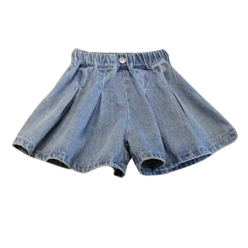 Piger shorts børn denim shorts til pige sommer løs afslappet piger bukser børn tøj 3 4 6 8 10 12 14 y bukser