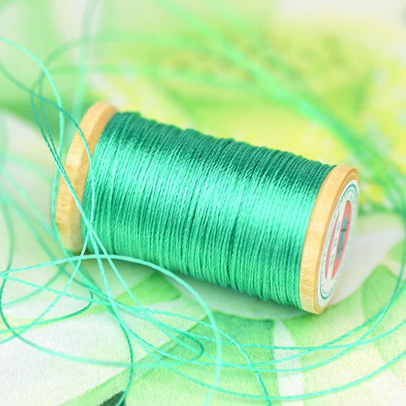 Roll Van 0.3 Mm Polyamide Fiber Lijn Hand Geweven Borduurgaren Kwasten Lijn 50M Hoge Sterkte 3 Strengen draad Blauwachtig Groen: 3