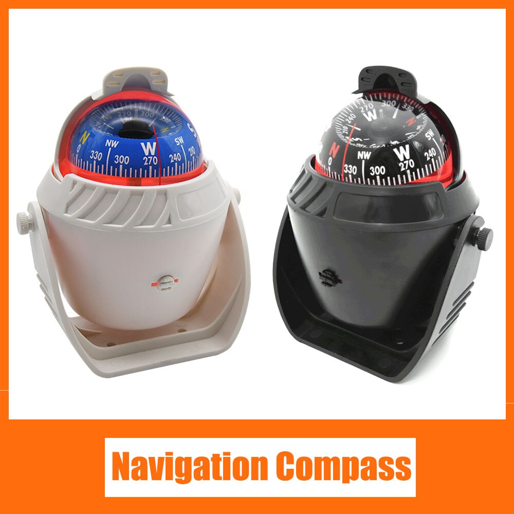 Waterproof Navigation Compass with Electronic LED Light Sea Boat Pivoting Compass For Marine Navigation Positioning Compass