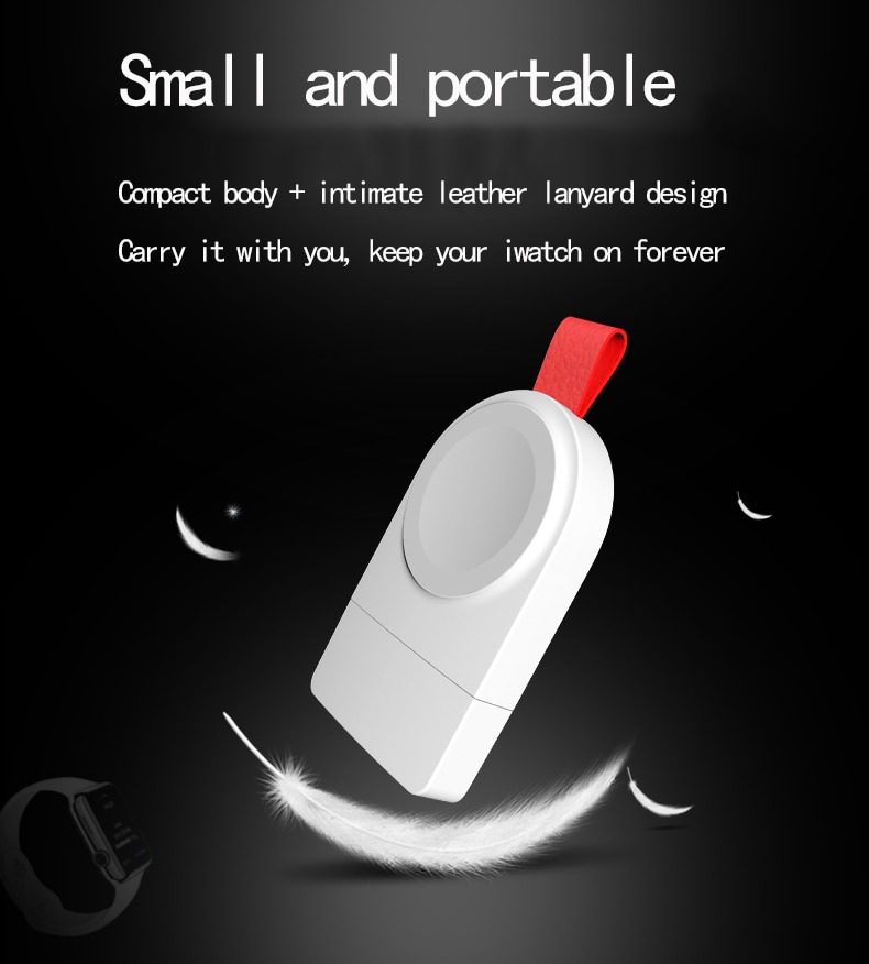 Usb Draagbare Draadloze Oplader Voor Apple Horloge Band 44Mm 40Mm 42Mm 38Mm Magnetische Lading Pad Iwatch lader Station Serie 5 4 6