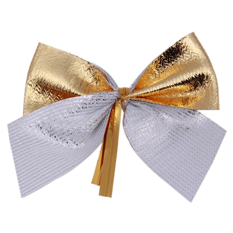 Goud/rood optioneel 12 stuks kerstboomversiering thuis kerstversiering strik kerstboomversiering