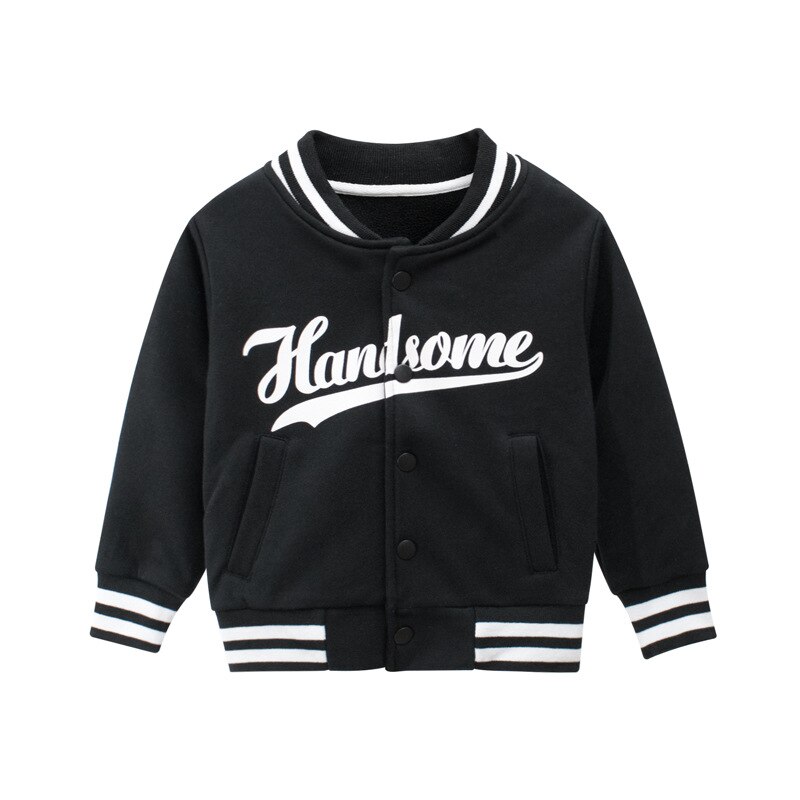 27 børn efterår drenge sweater jakke frakke piger vinter top helærmet børn baseball uniform: 6t