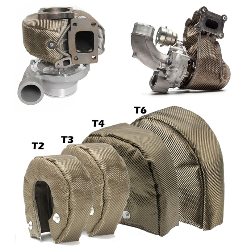 Turbo Cover Car T2 T3 T4 T6 Turbo Charger Heat Shield Cover 100% Titanium Turbine Cap Protection Wrap Racing Accessories
