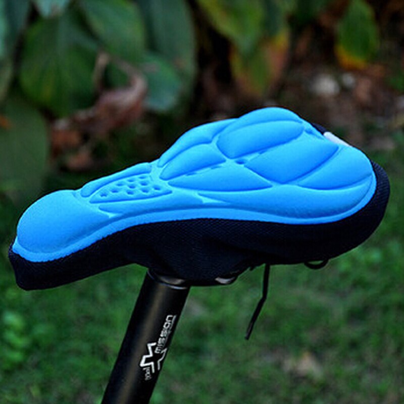 Selle de vélo 3D ultralégère, housse de siège Ultra douce, coussin de cyclisme, accessoires d'équipement de cyclisme: BLEU CIEL
