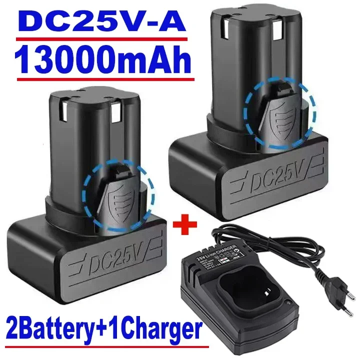 100% 25V Elektrische Schroevendraaier Accu Accu Accu Accu Accu Snoerloze Schroefdraaier Elektrisch Gereedschap Accu: Goud