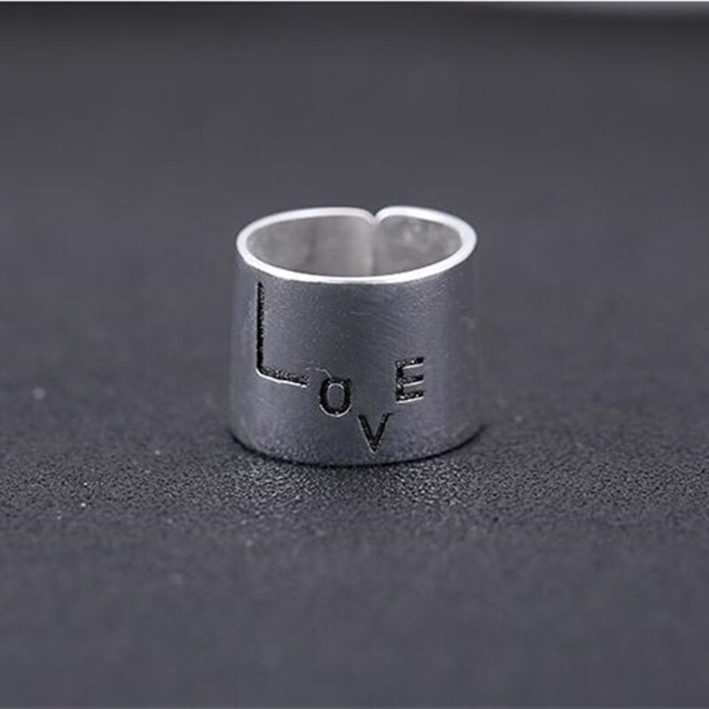Charmant Open Liefde Brief Ring Voor Vrouwen Vintage Boho Party Ringen Gothic Punk Sieraden Cadeaus Voor Meisjes