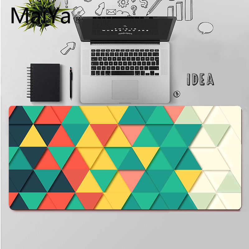 Maiya Top Triangle Pattern Rubber Mouse Durable Desktop Mousepad Large Mouse Pad Keyboards Mat