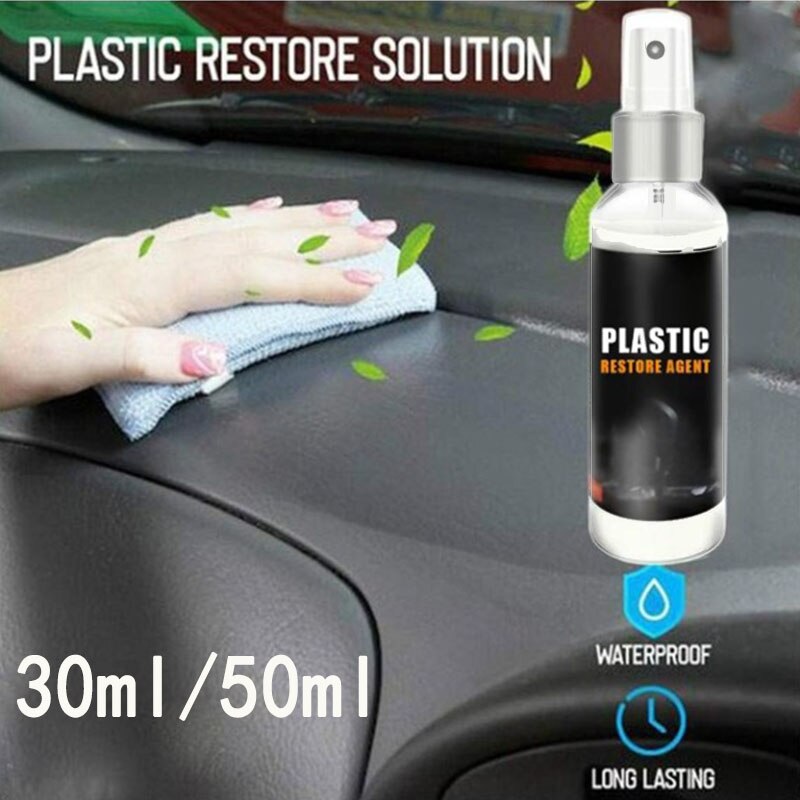 Agent de rénovation de pièces en plastique, 30Ml/50ml, pièces intérieures en plastique d&#39;automobile, rénovation, pâte à peinture d&#39;entretien, nettoyeur de voiture