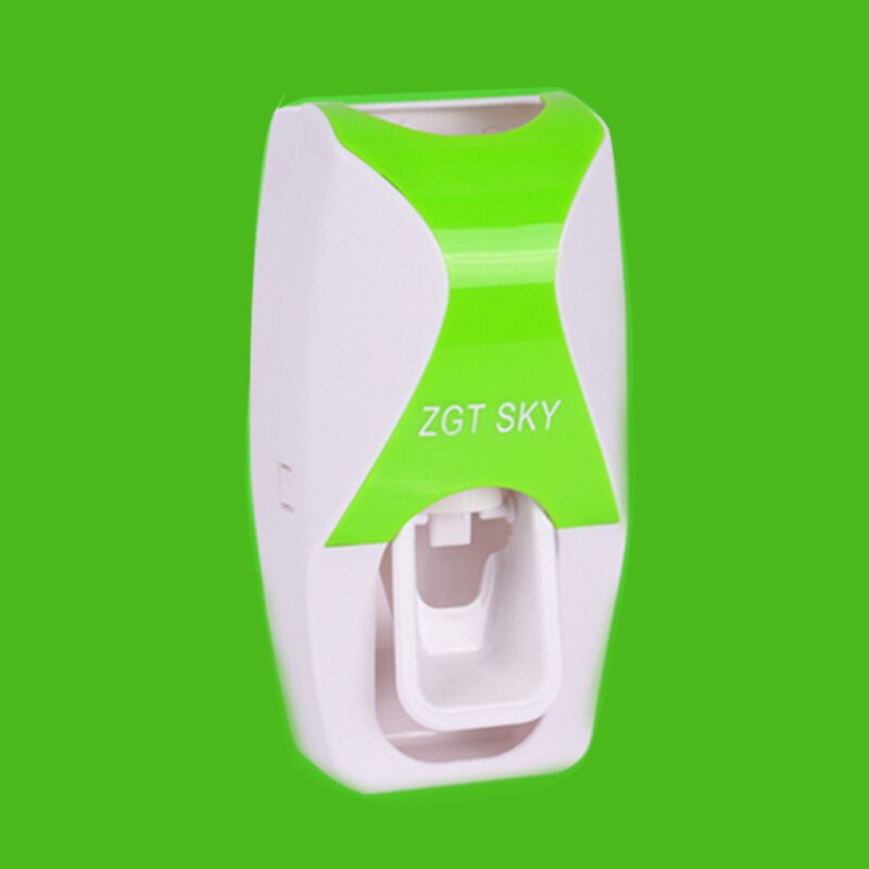 Dispenser automatico di dentifricio, Set di portaspazzolino, aspirazione antipolvere e appiccicosa, spremiagrumi per bagno a parete: Green squeezer