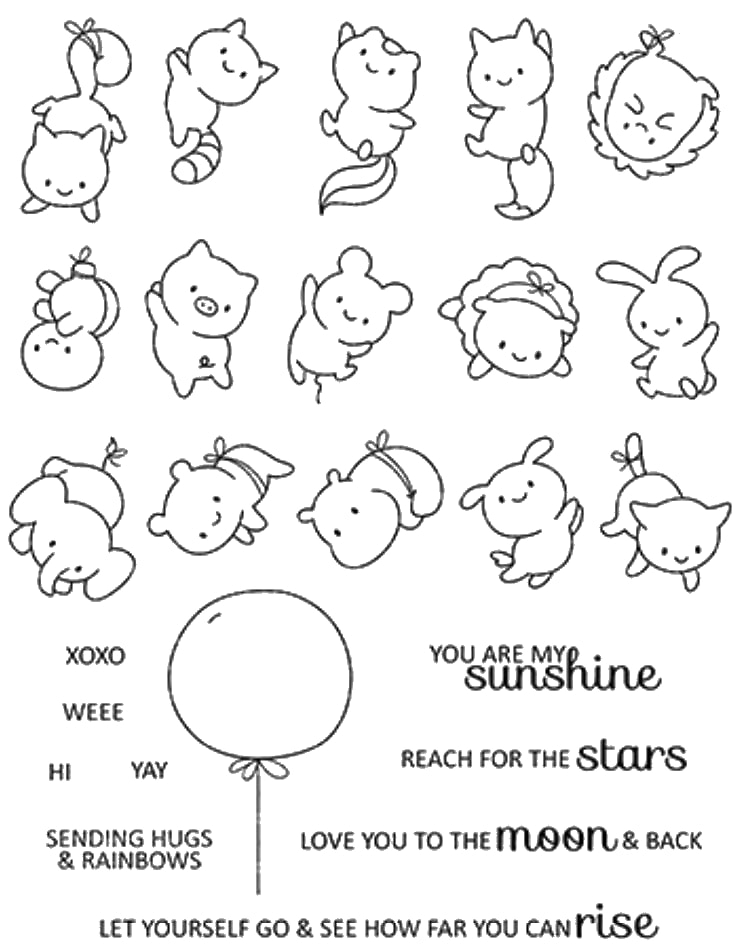 Dier ballon Transparant Clear Siliconen Stempel/Zegel voor DIY scrapbooking/fotoalbum Decoratieve duidelijke stempel vellen A897