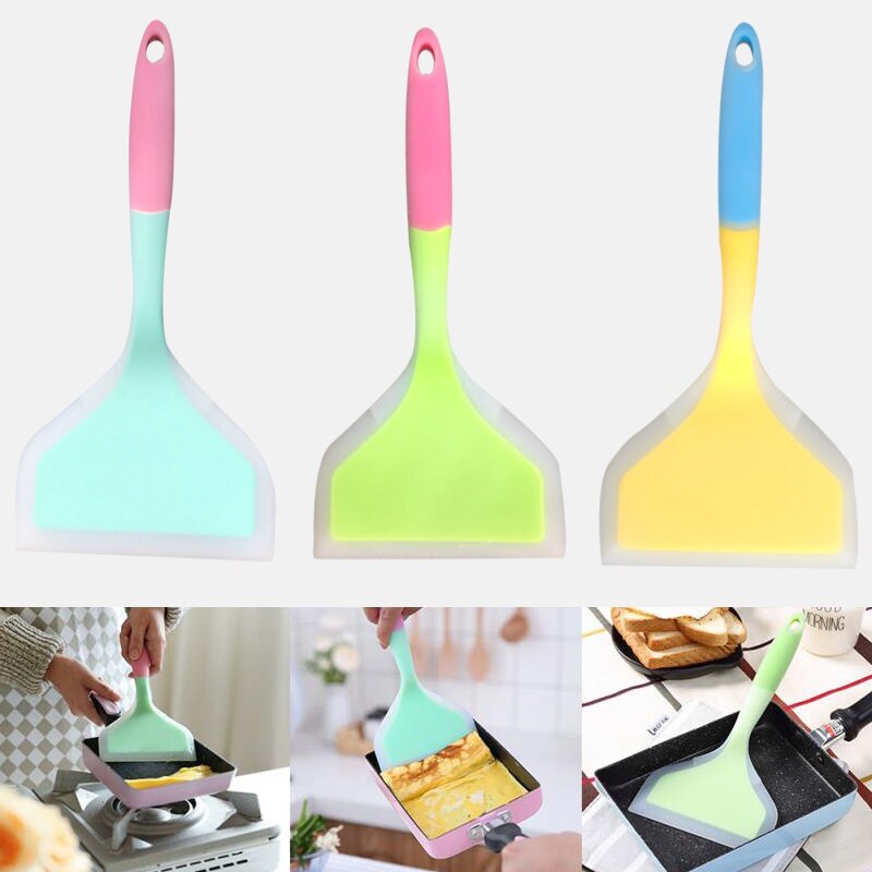 Rascador de cocina antiadherente, pala ancha de silicona, para carne, huevo, Pizza, espátulas, utensilios de cocina para el hogar