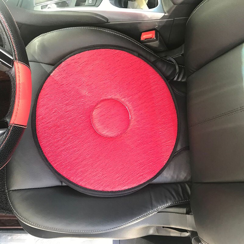 directe 360 degrés Rotation coussin siège de voiture mousse aide à la mobilité chaise siège pivotant coussin pivotant voiture mémoire mousse tapis: Rouge